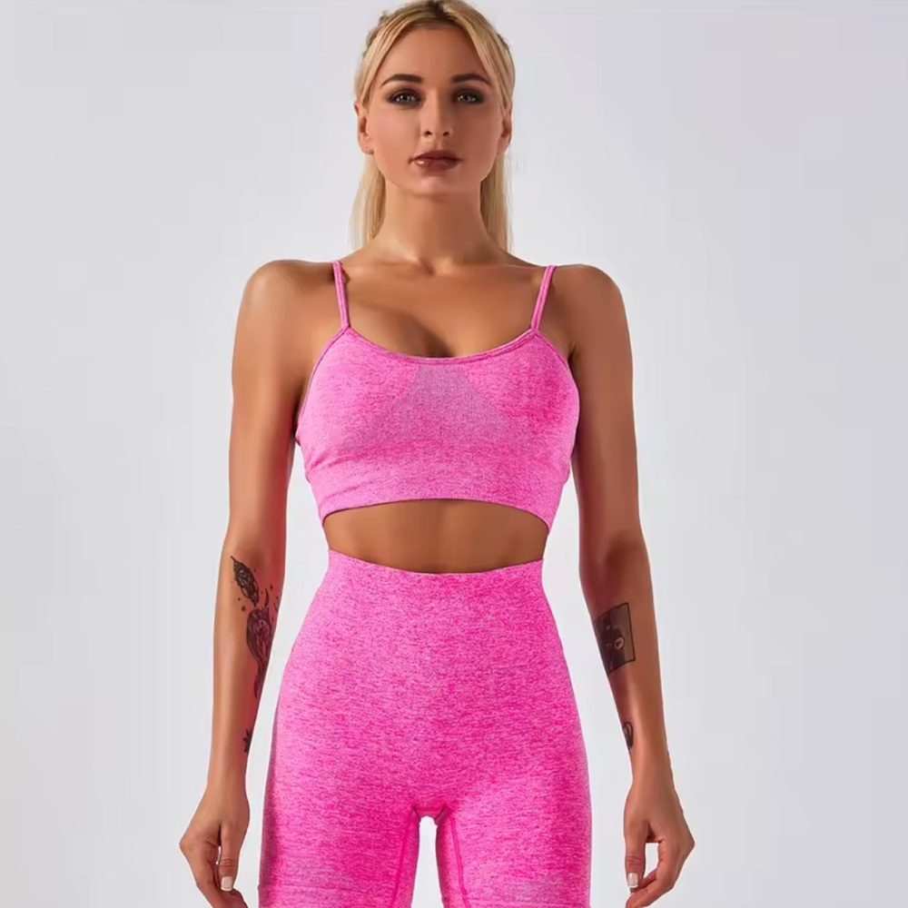 NWOT HOT PINK SPORT YOGA SET TOP AND LEGGINGS M